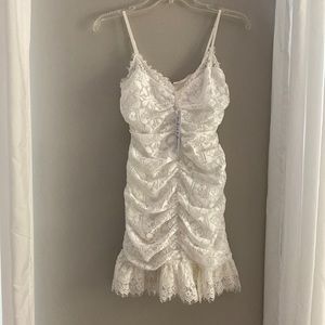 For Love and Lemons Samira white mini dress